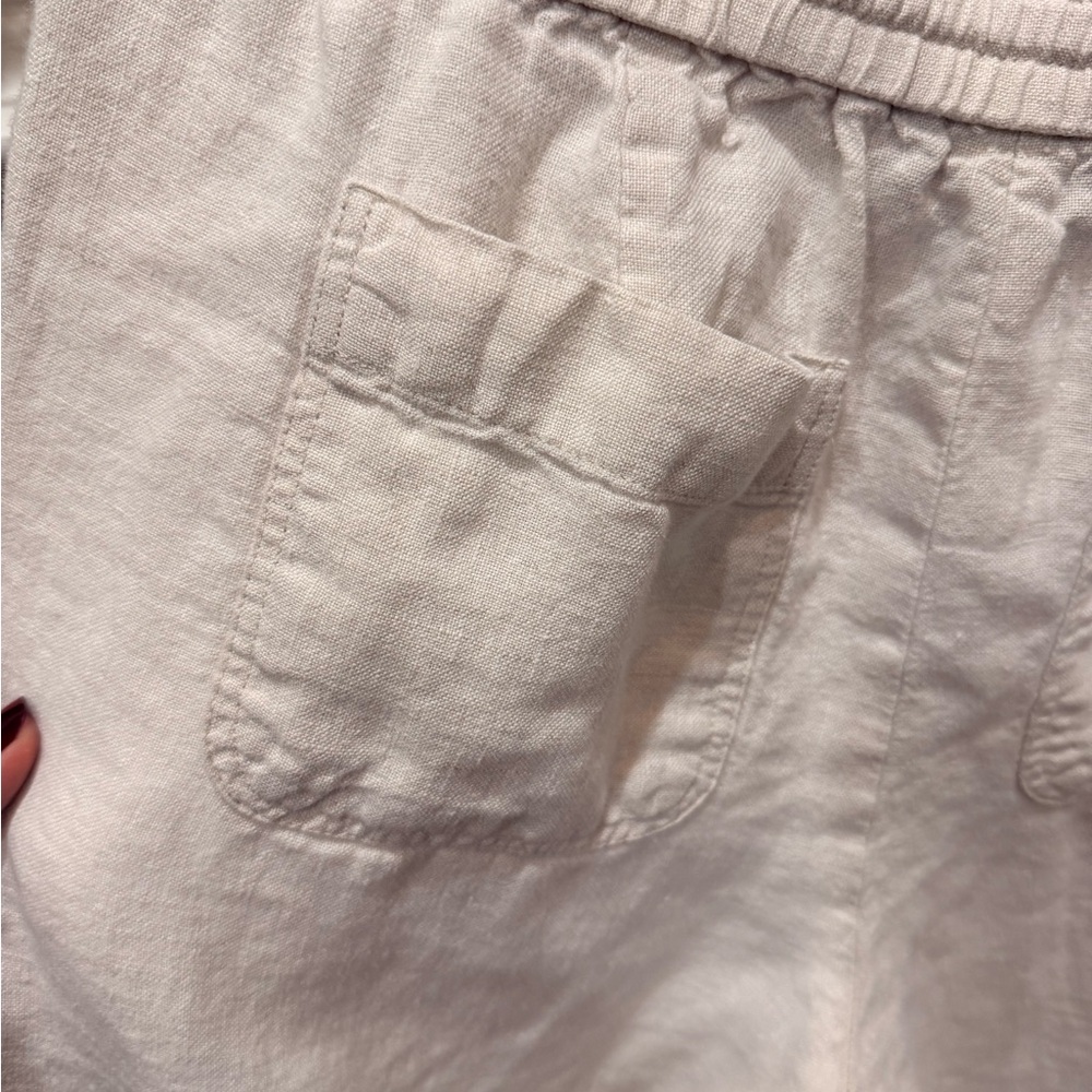 Talbots Beige Linen Drawstring Pants - Picture 4 of 4